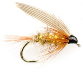 Euro Flies Gold Ribbed Hare Ear Wet #14