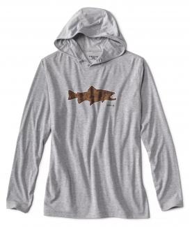 Orvis Logo Drirelease Hoodie Light Heathergrey