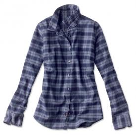 Orvis Womens Flat Creek Flannel Long Sleeve Blue Plaid - Small