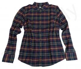 Orvis Womens Flat Creek Flannel Long Sleeve Navy Plaid - Small