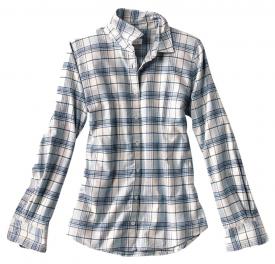 Orvis Womens Flat Creek Flannel Long Sleeve Vapor Plaid - Small