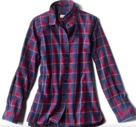 Orvis Womens Indigo Tech Woven Plaid Ink - Small