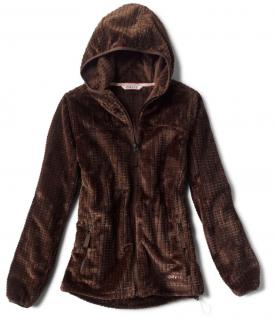 Orvis Womens Mesa Fleece Hoody Full Zip Mocha - Small