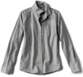 Orvis Womens Mid Mountain Flannel Long Sleeve Shirt Sagebrush - Small