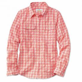 Orvis Womens Rainy Bridge Long Sleeve Bright Coral - Small