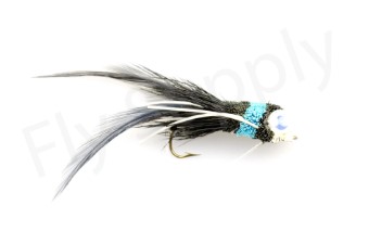 Black Blue & White Bass Bug #6