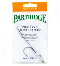 Partridge Bauer Wiggle Tail Rattle Rig #4/0 incl Stinger #1/0