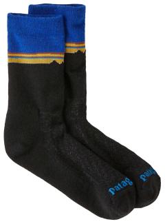 Patagonia Merino Wool Blend Crew Socks Classic Fitz Roy Viking Blue
