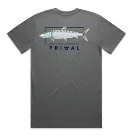 Primal Artist Tee Bonefish Steel Grey
