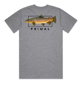 Primal Artist Tee Brown Trout Grey Marle
