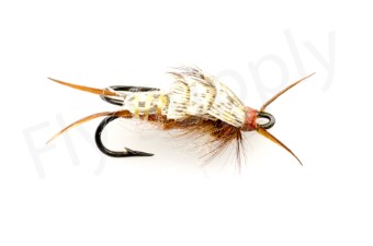 Euro Flies Early Brown Stone Fly Double Hook #6