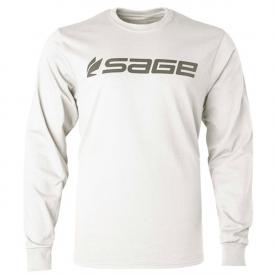 Sage Logo Tee Long Sleeve White