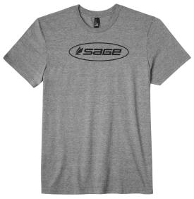 Sage Oval Logo Tee Gray Frost