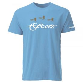 Scott 3 Adams on Light Blue T-shirt 