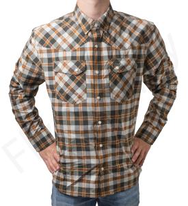 Simms Brackett Shirt Backcountry Chestnut Plaid - Medium