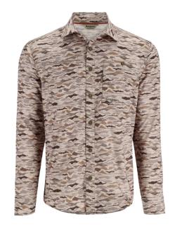 Simms Challenger Sand Riverbed Print Shirt - Size Medium