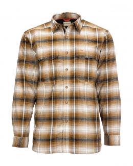 Simms Coldweather Shirt Dark Bronze Black Plaid