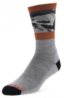Simms Daily Sock Woodland Camo Steel