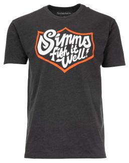 Simms Fish It Well Badge T-Shirt Charcoal Heather
