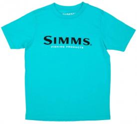 Simms Kids Logo T-Shirt Tahiti Blue