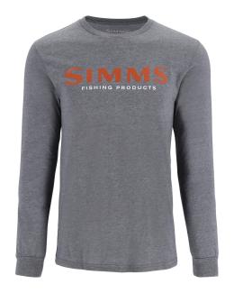Simms Logo Shirt Long Sleeve Athletic Heather