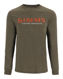 Simms Logo Shirt Long Sleeve Loden Heather