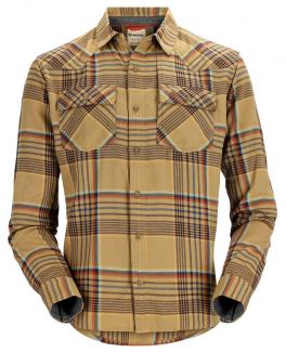 Simms Santee Flannel Camel/Navy/Clay Neo Plaid