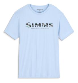 Simms Shroud Fill Logo T-Shirt Sky Blue
