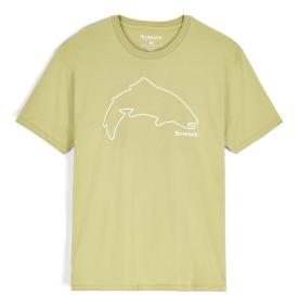 Simms Trout Outline T-Shirt Tent Green
