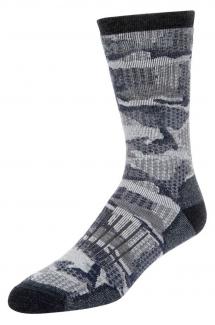 Simms Womens Merino Midweight Hiker Sock Hex Flo Camo Admiral