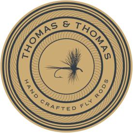 Thomas & Thomas Round Dry Fly Sand T&T Logo 4 Inch Sticker