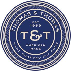 Thomas & Thomas Round Navy T&T Logo 9 Inch Sticker