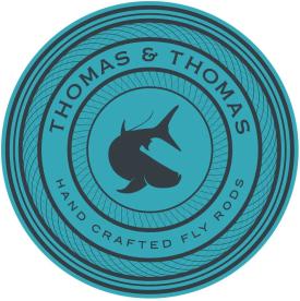 Thomas & Thomas Round Tarpon Ocean T&T Logo 12 Inch Sticker
