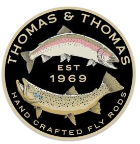 Thomas & Thomas Trout Black 3 Inch Sticker