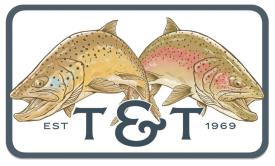 Thomas & Thomas Trout White 5 Inch Sticker