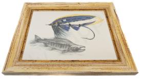 Thomas Kubitz Art Salmon Plus Salmon Fly Print - DEMO MODEL