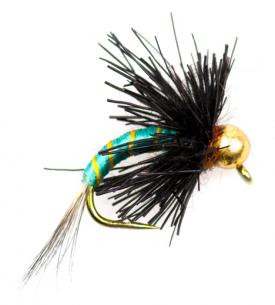 Tungsten Caddis Black Green #10