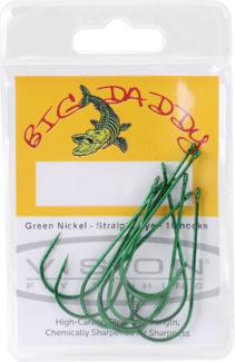 Vision Big Daddy Hooks Green 10pc