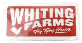Whiting Farms Logo Sticker 4 Inch Red