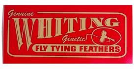 Whiting Fly Tying Feathers Window Sticker Red