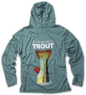 Winston Trout Tech Hooded Fishing Shirt Heather Green