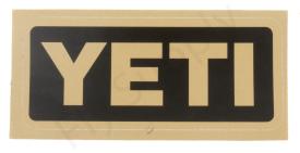 YETI Logo Sticker Black Tan
