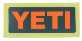 YETI Logo Sticker Orange Green